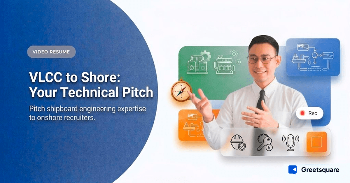 VLCC 3rd Engineer: Pitch Your Onshore Job Video Resume