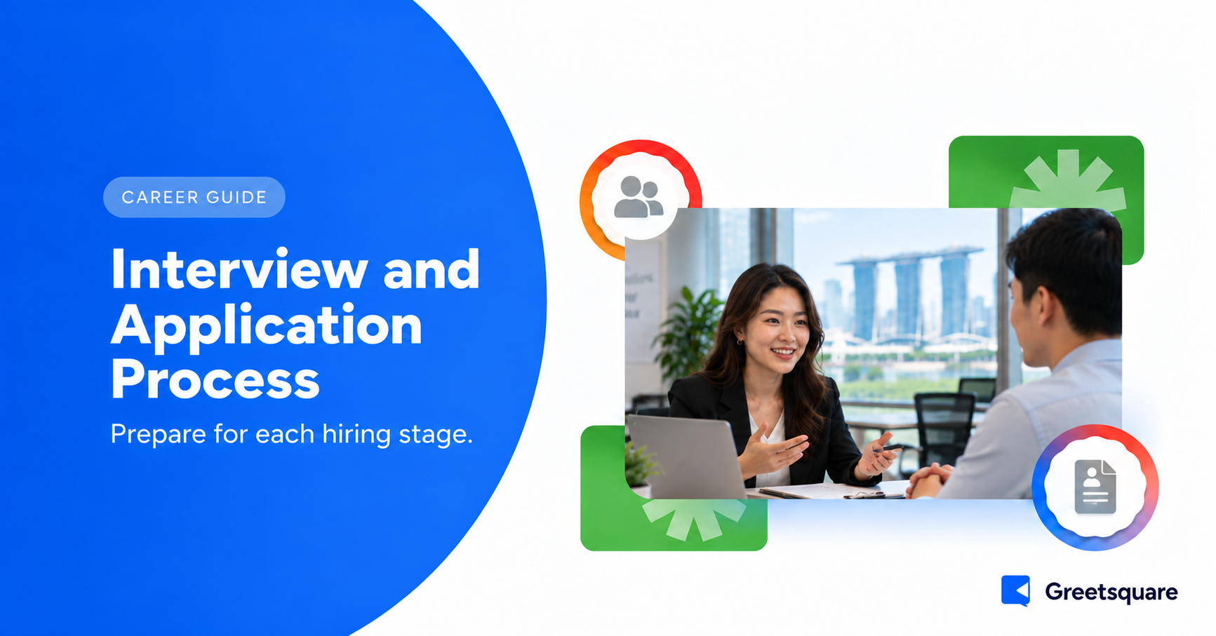 Candidate and recruiter discussing the stages of a job application.